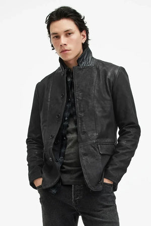 AllSaints SURVEY LTHR BLAZER Deri Ceket