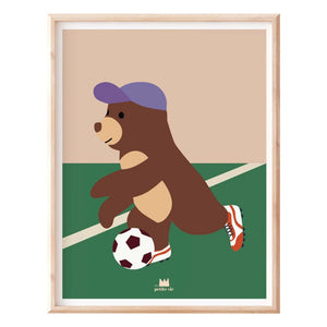 Ma petite vie - Fußball-Bär-Poster