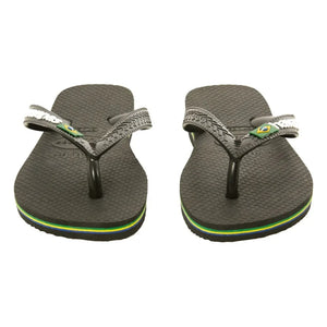Havaianas - Logo Brasil Parmak Arası Terlik | Siyah