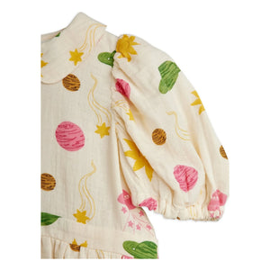 Mini Rodini - Kleid aus Bio-Musselin | Ecru