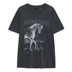 Anine Bing - T-Shirt Lili Horse | Schwarz