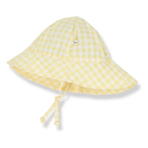 1+ in the family - Egas Vichy Seersucker Hat | Light Yellow