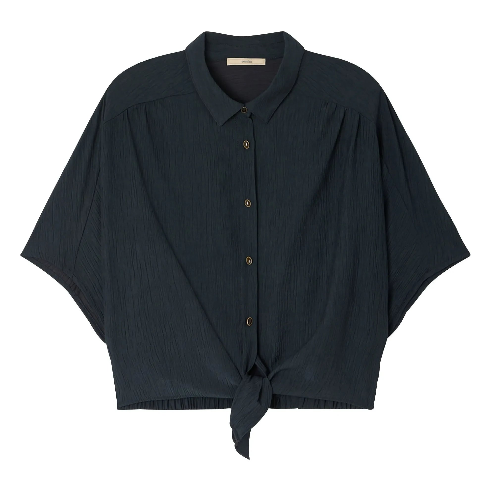Sessùn - Alfassa Bluse | Dunkelgrau