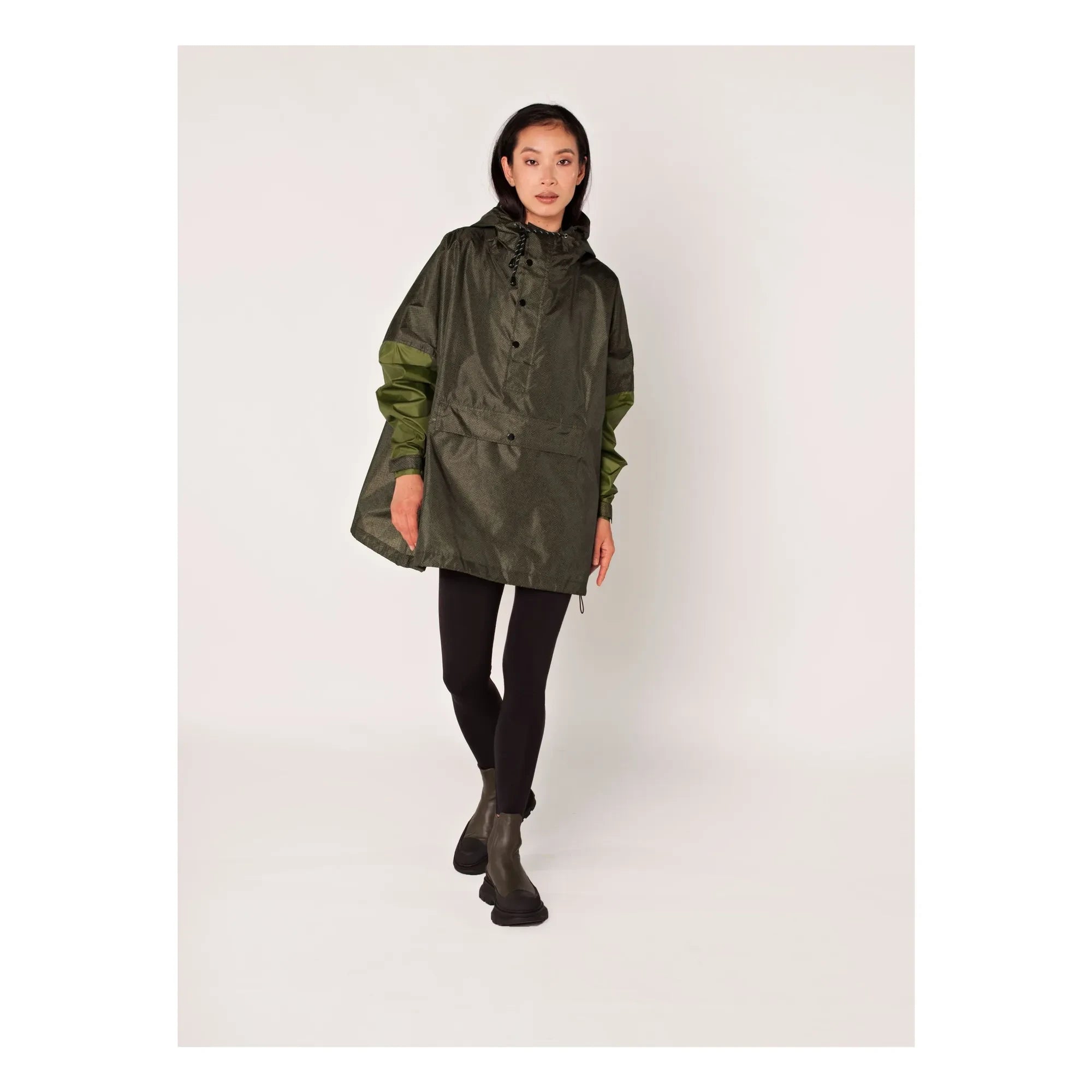 Rainkiss - Herringbone waterproof anorak | Khaki