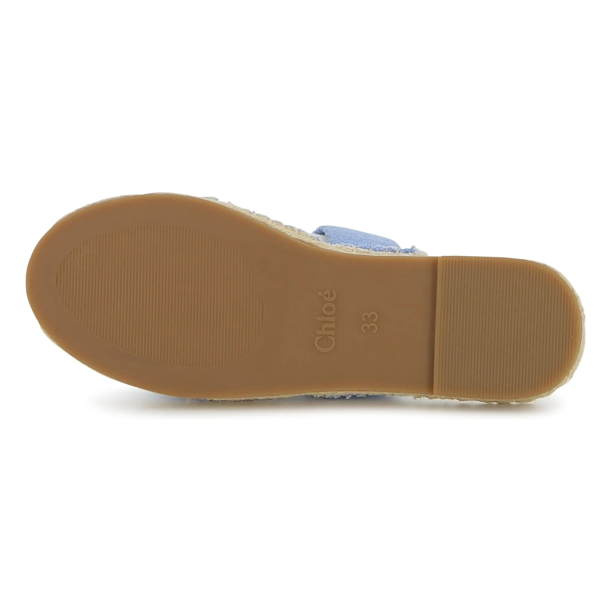 Chloé - Logo-Denim-Sandalen | Blau
