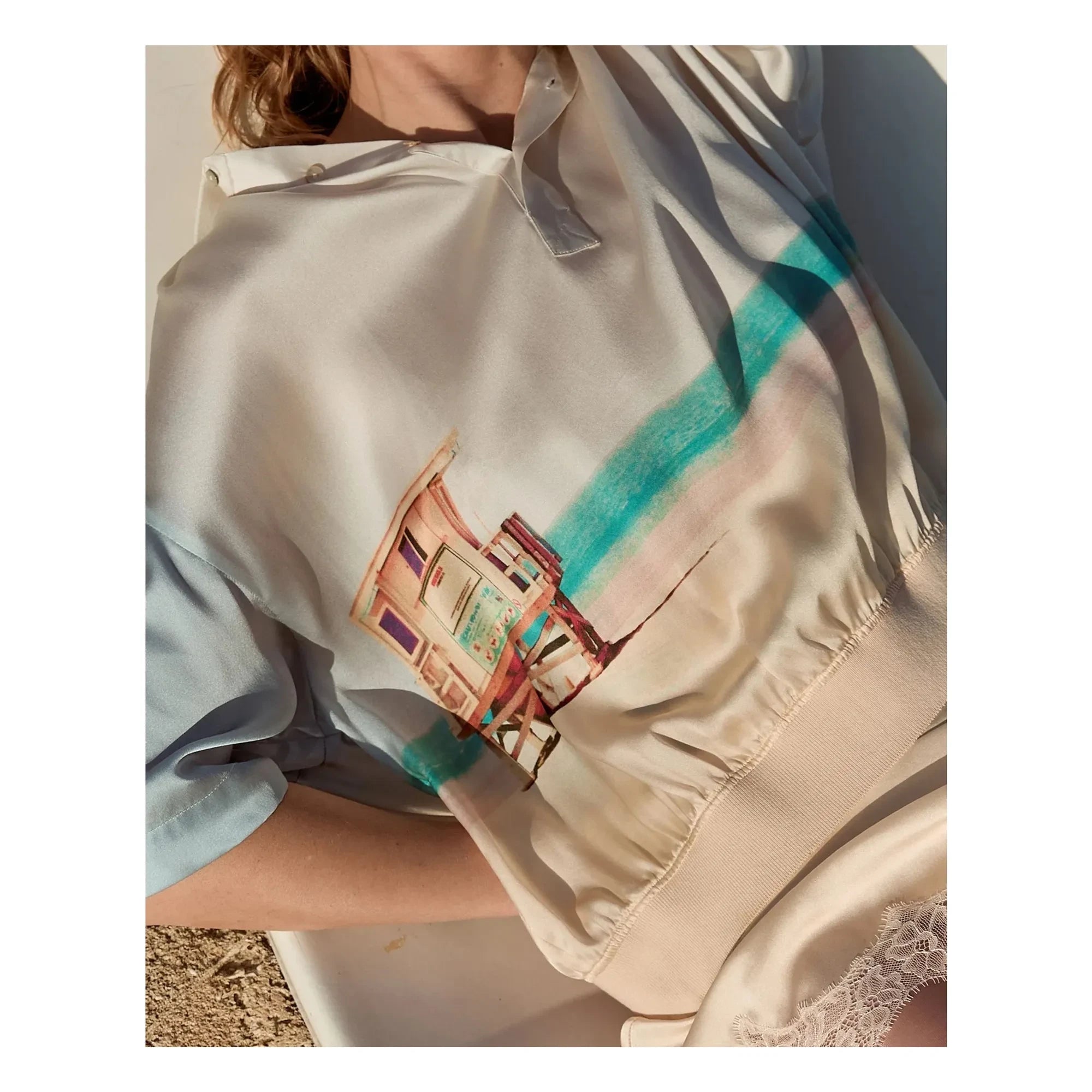 Mes Demoiselles - Malden Silk Blouse | Blue