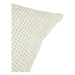 Nobodinoz - Wabi-Sabi Blue Checkered Pillowcase | Blue