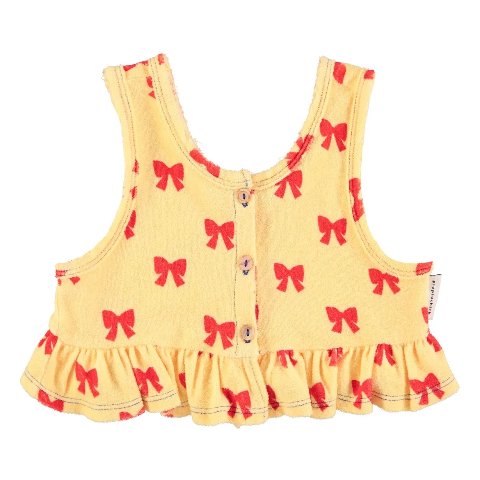 Piupiuchick - Organik Terry Düğümlü Kısa Üst | Sarı