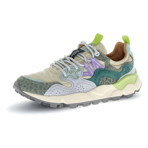 Flower Mountain - Yamano 3 Leopar Süet ve Naylon Spor Ayakkabı | Gri Mavi