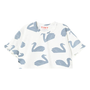 Tinycottons - Organic cotton swans T-shirts | White