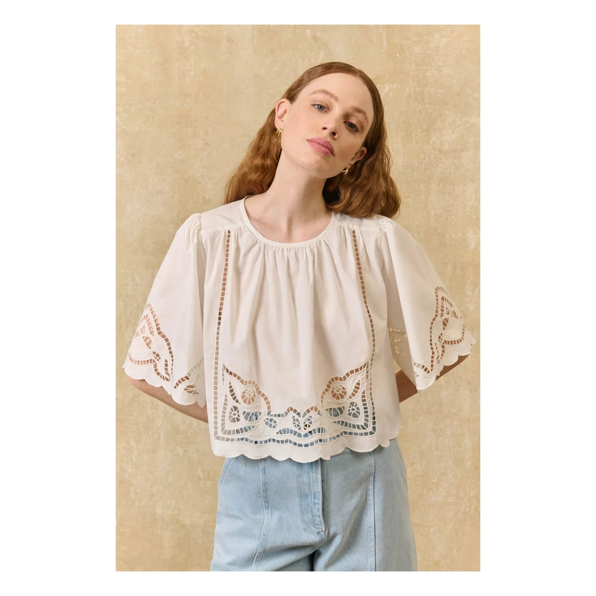 Louise Misha - Louvia Organic Cotton Blouse | White