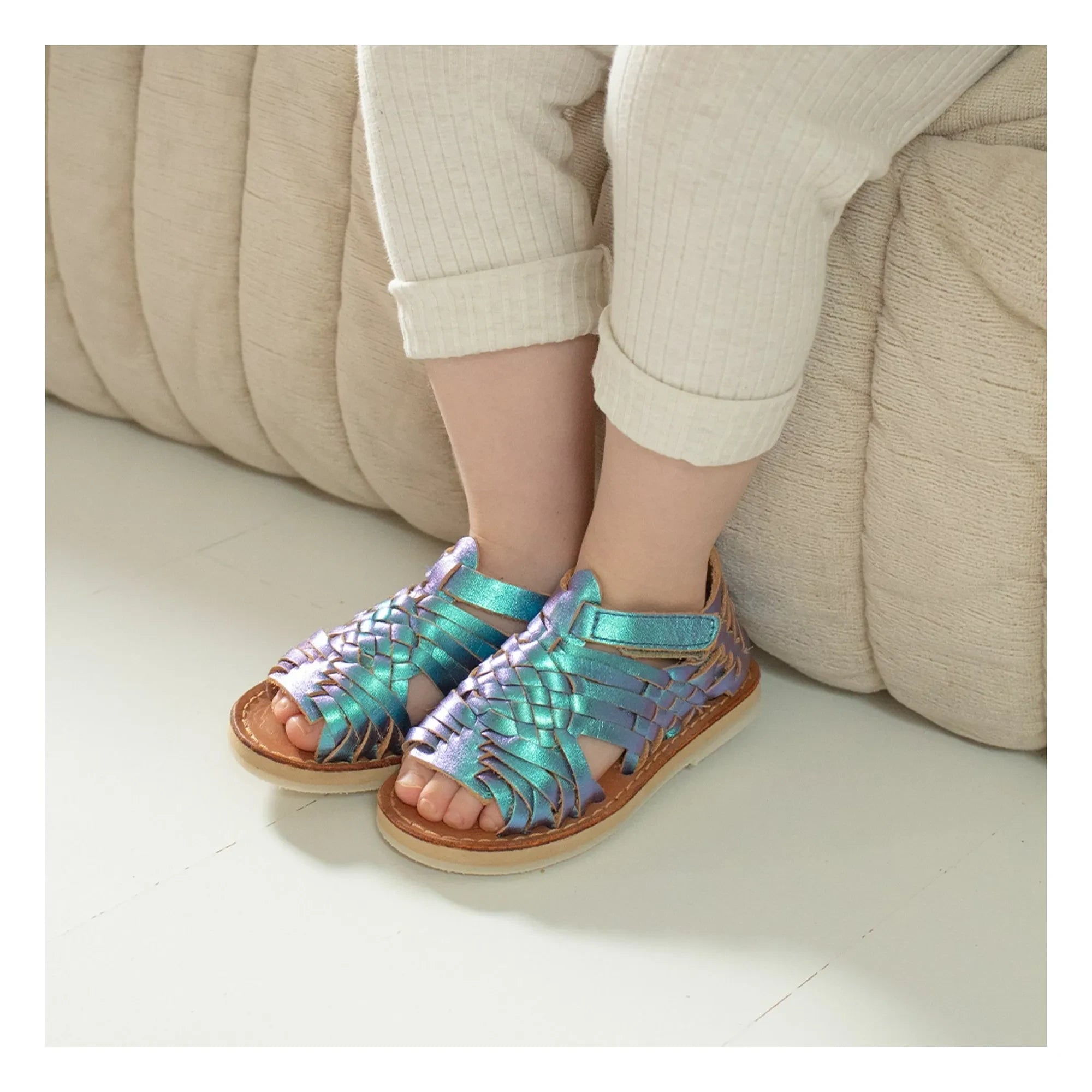 Mapache - Sandalita Mermaid Metallic Sandaletler | Turkuaz