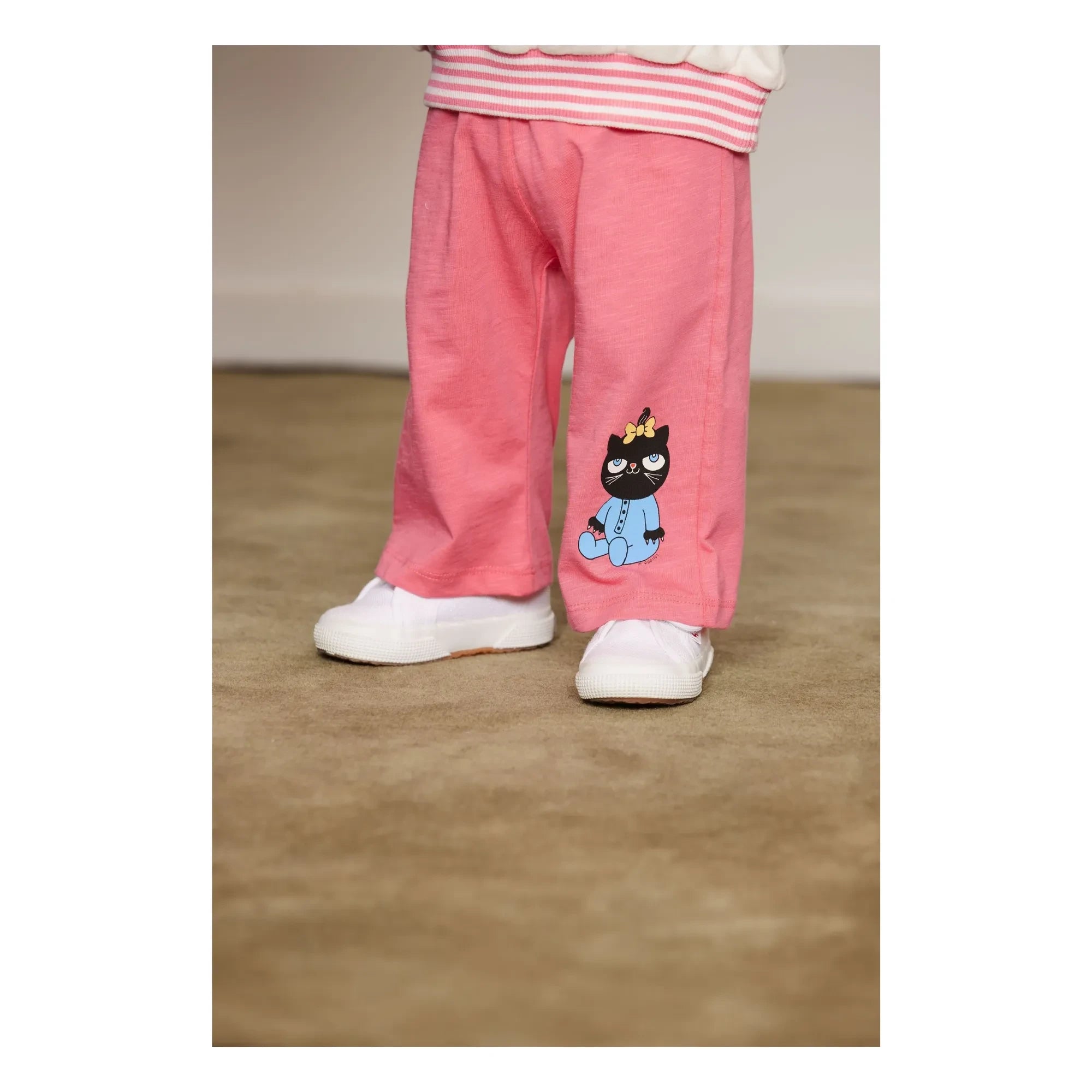 Mini Rodini - Gestreiftes Sweatshirt Ping Pong Bio-Baumwolle | Weiß