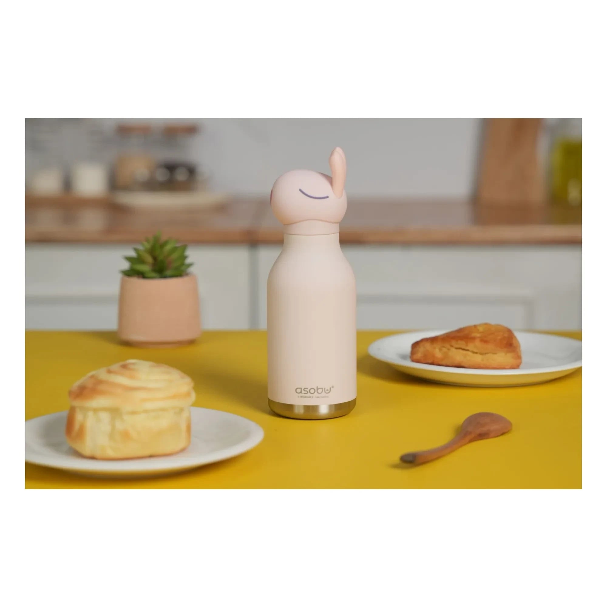 Asobu - Edelstahlflasche Rabbit | Hellrosa