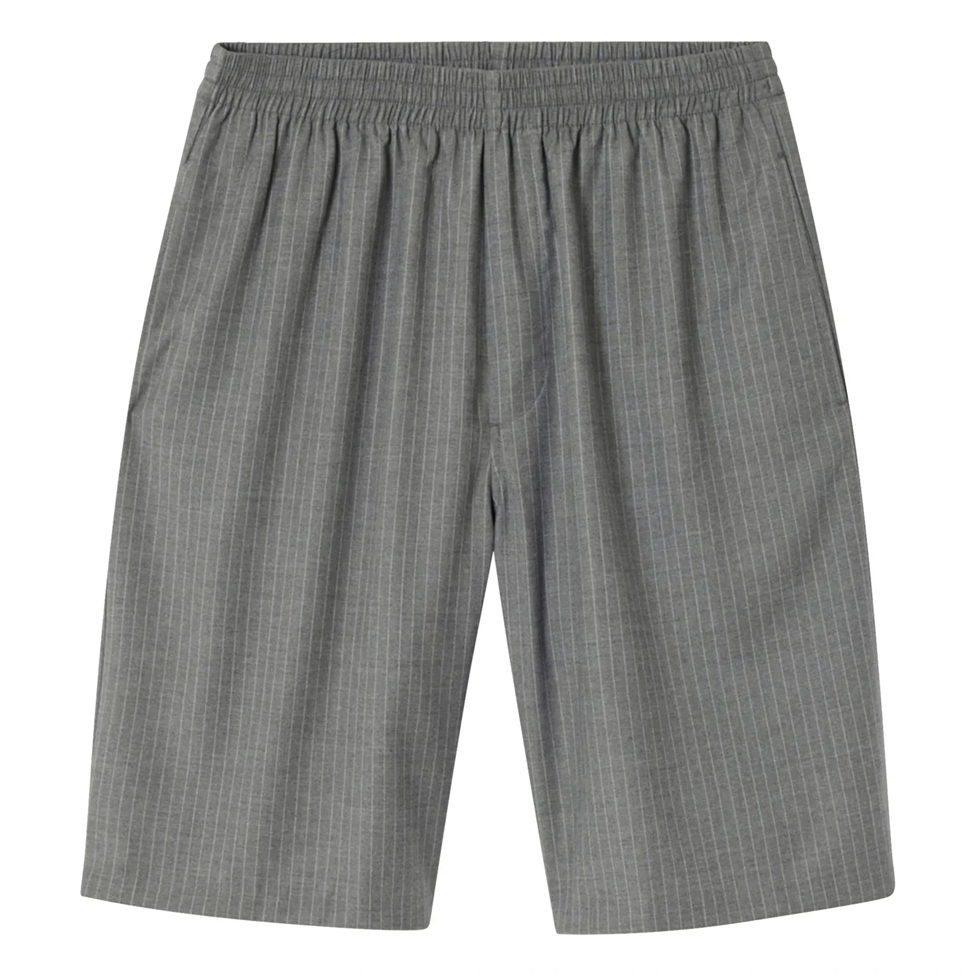 American Vintage - Gestreifte Shorts | Hellgrau meliert