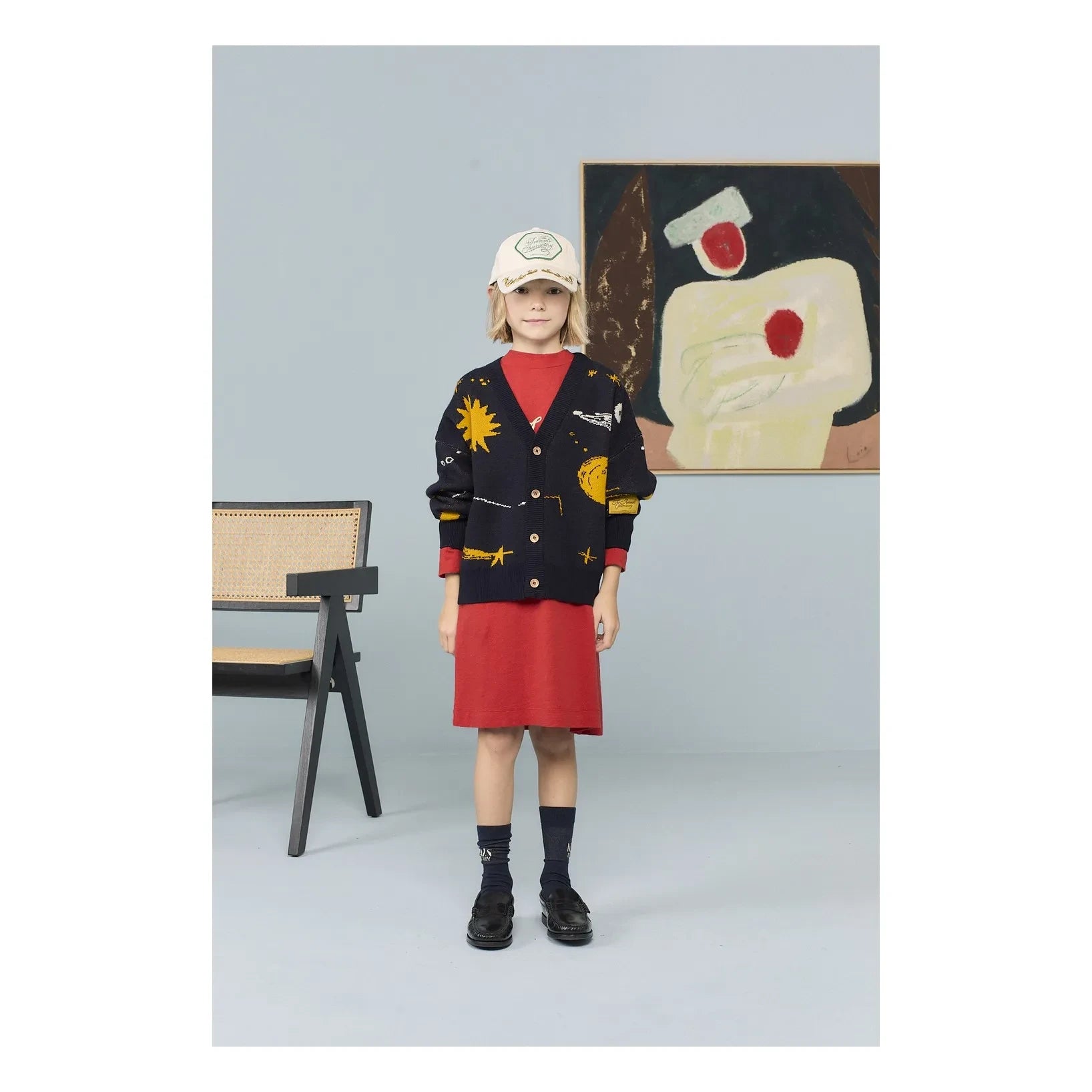 The Animals Observatory - Racoon Etoiles cardigan | Navy