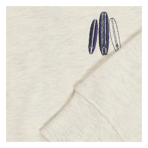 Tumble N'Dry - Oversized Seashore Organic Cotton Sweatshirt | Heather White