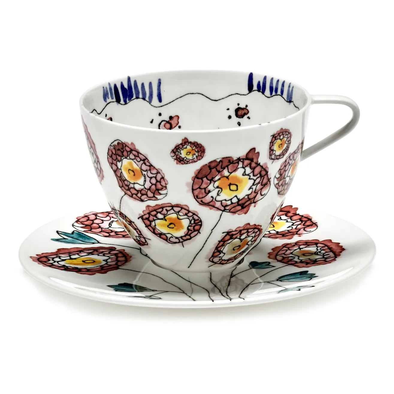 Serax - Coffee cup and saucer Anemone, Serax for Marni - 2'li Set | Süt