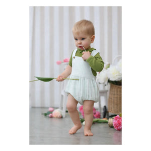 Lililotte - Hector Striped Organic Cotton jumpsuit | Mint Green