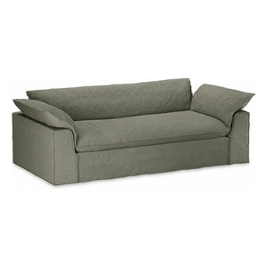 HKliving - Nomad 3 kişilik keten kanepe | Haki