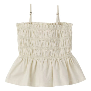 Fabula - Ruffled Top with Pockets | White