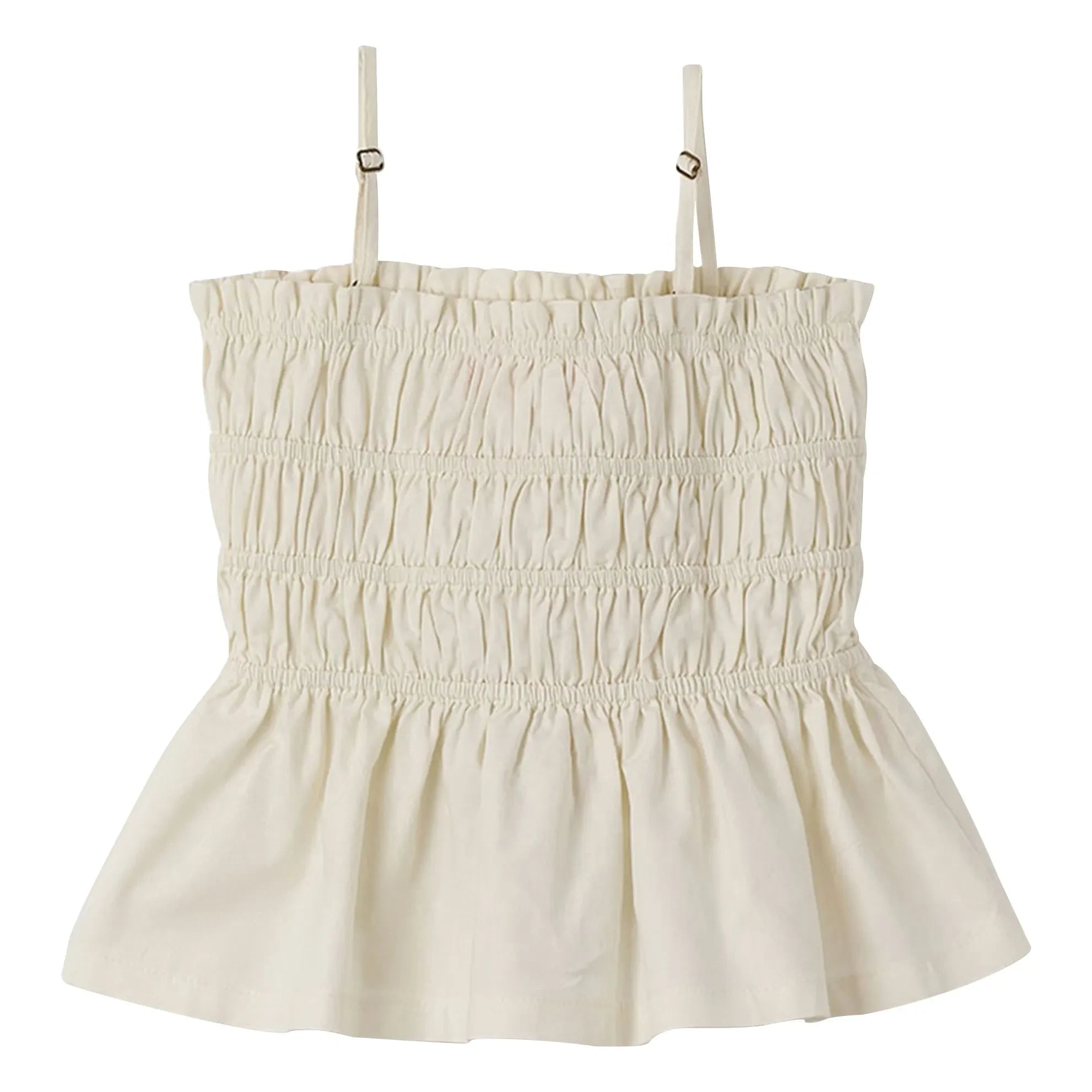 Fabula - Ruffled Top with Pockets | White