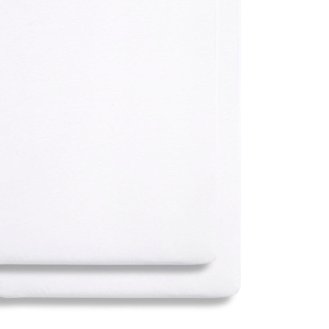 Snuz Crib Fitted Sheets - White - 2 Pack-Sheets- | Natural Baby Shower
