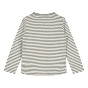 Gray Label - Çizgili Organik Pamuk Tişört | Gri