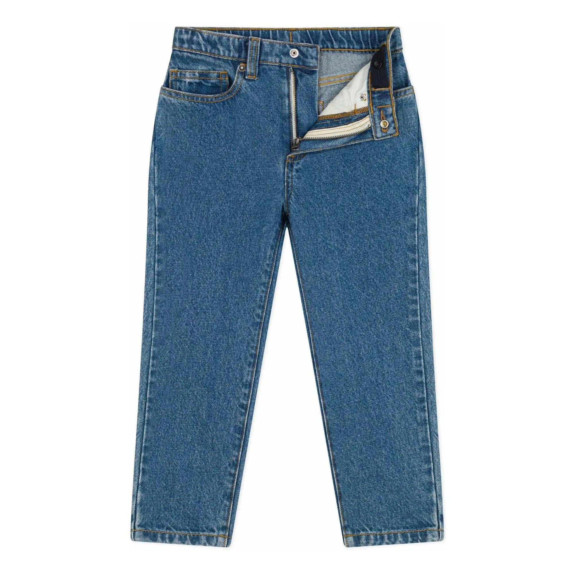 Petit Bateau - Plain Jeans Pants Made from Organic Cotton | Denim Blue
