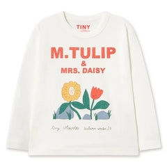 Tinycottons - M.Tulip Organik Pamuk Tişört | Beyaz