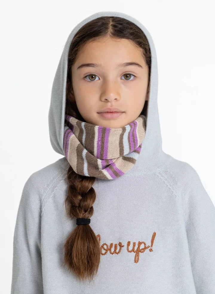 Smallable Kid - Ninon Çizgili Yün Atkı | Pembe