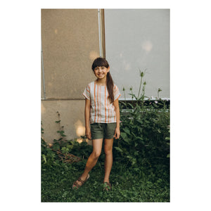 Matona - Easy Striped Linen T-Shirt | Off White