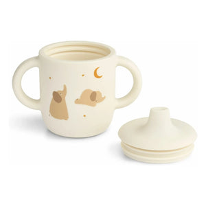 Liewood - Neil silikon alıştırma bardağı | Elephant/Creme de la creme