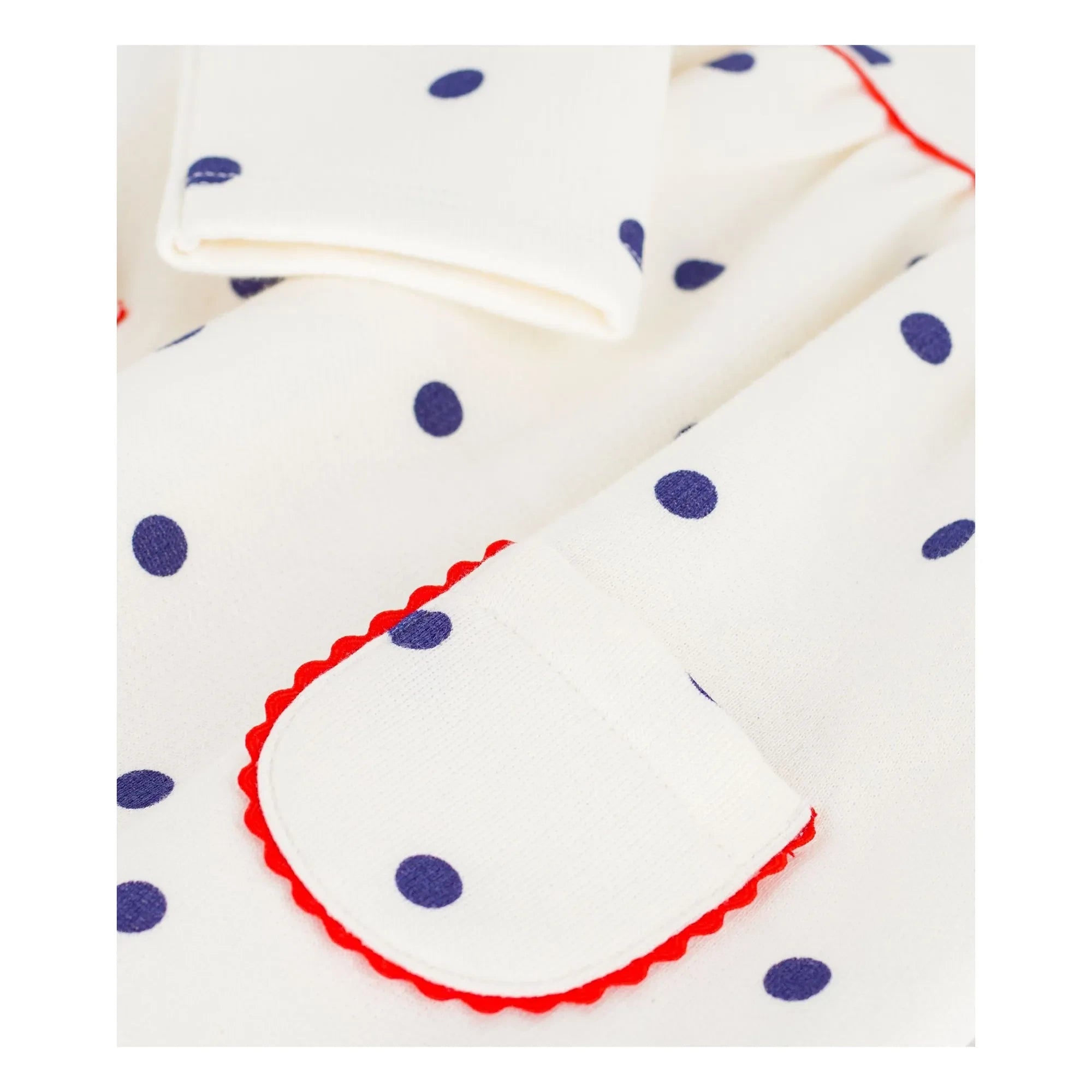 Petit Bateau - Pünktchen-Fleece-Kleid | Ecru