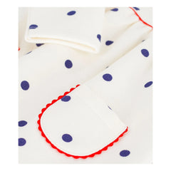Petit Bateau - Pünktchen-Fleece-Kleid | Ecru