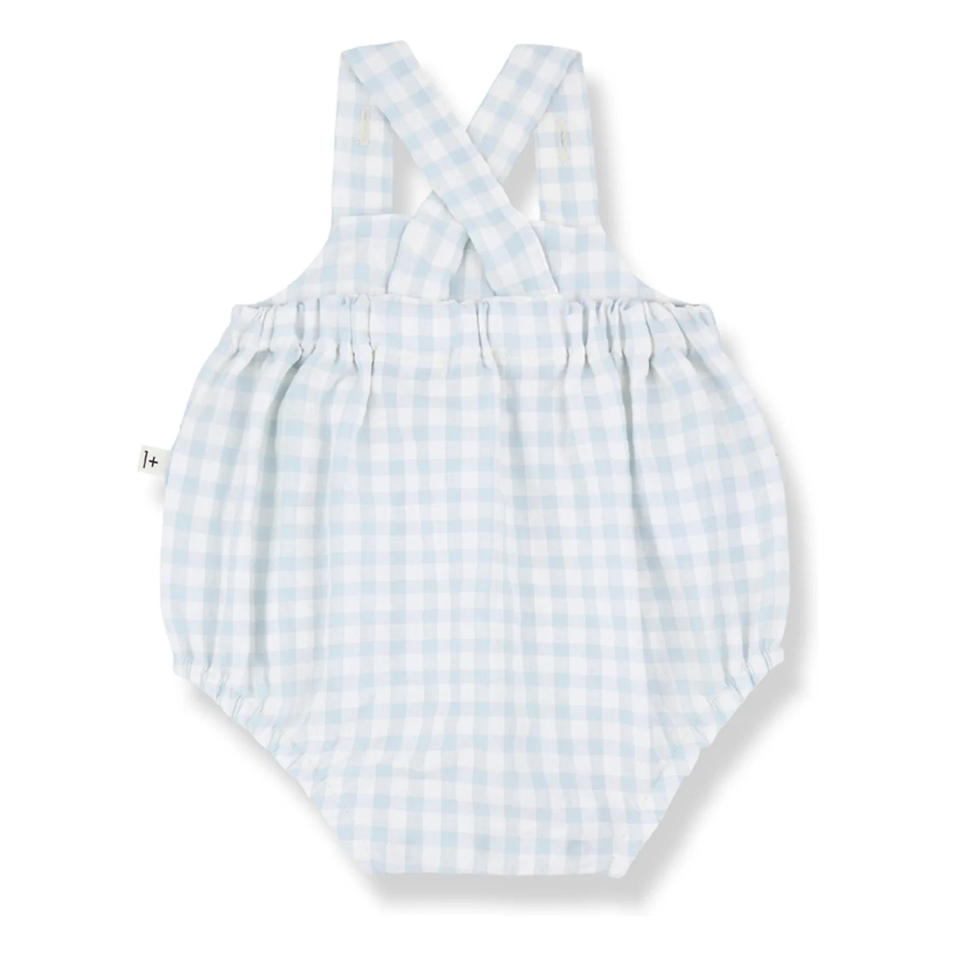 1+ in the family - Patras Vichy Seersucker Jumpsuit | Light Blue