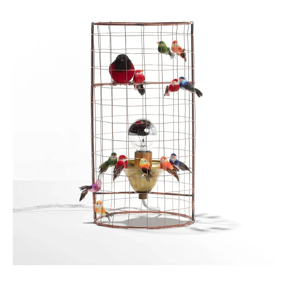 Mathieu Challières - Mini Vogelkäfig-Tischlampe