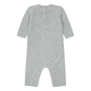 Bonpoint - Cashmere romper | Gray melange