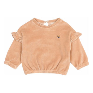 Búho - Organic Cotton Velvet Sweatshirt | Pink