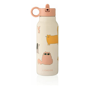 Liewood - Falk Edelstahl-Trinkflasche - 350 ml | Cats and Dogs/Sandy