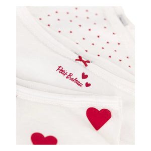 Petit Bateau - 3'lü Kalp Yüksek Bel Külot | Beyaz