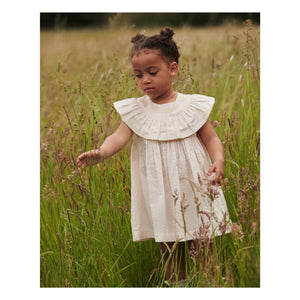 Copenhagen Colors - Striped Seersucker Organic Cotton Dress | Light Pink
