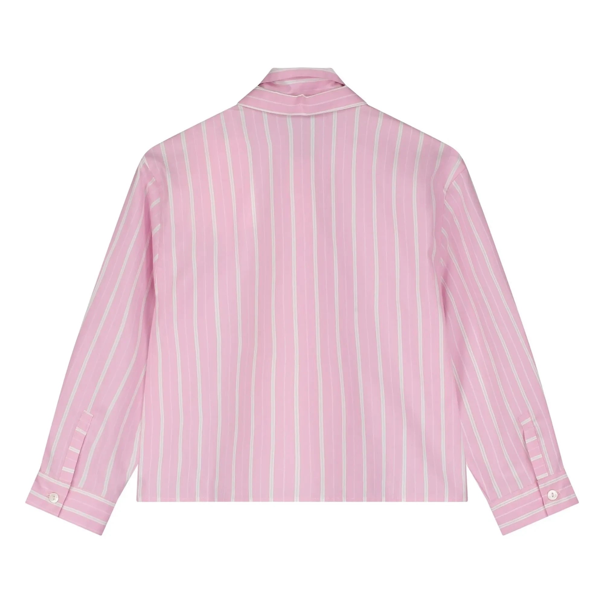 Tangerine - Gestreifte Bluse mit Schleife | Zartrosa