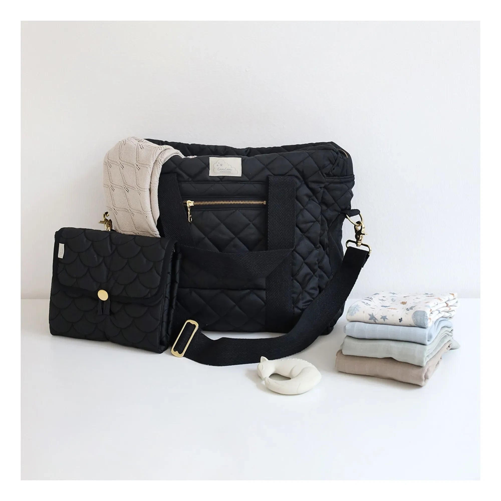 Cam Cam - Quilted Changing Bag | Black