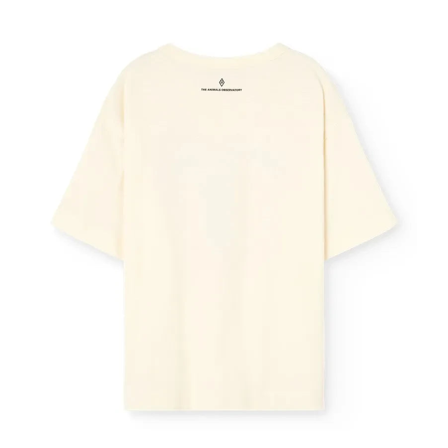 The Animals Observatory - Collie Horse Organic Cotton T-shirt | Ecru