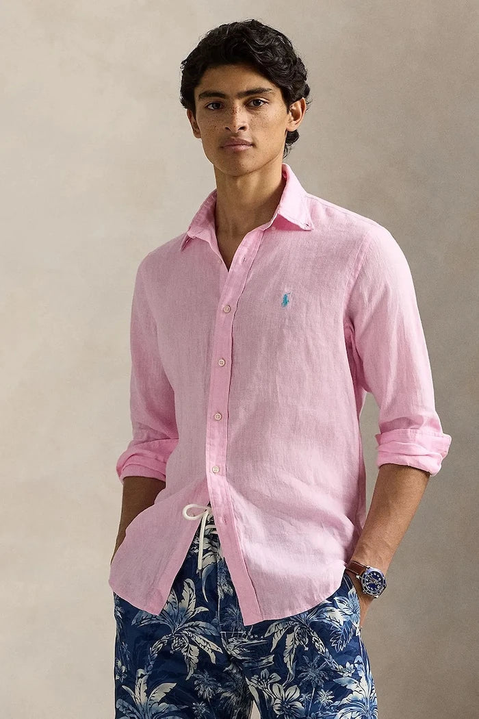 Polo Ralph Lauren Erkek Keten Uzun Kollu Spor Gömlek