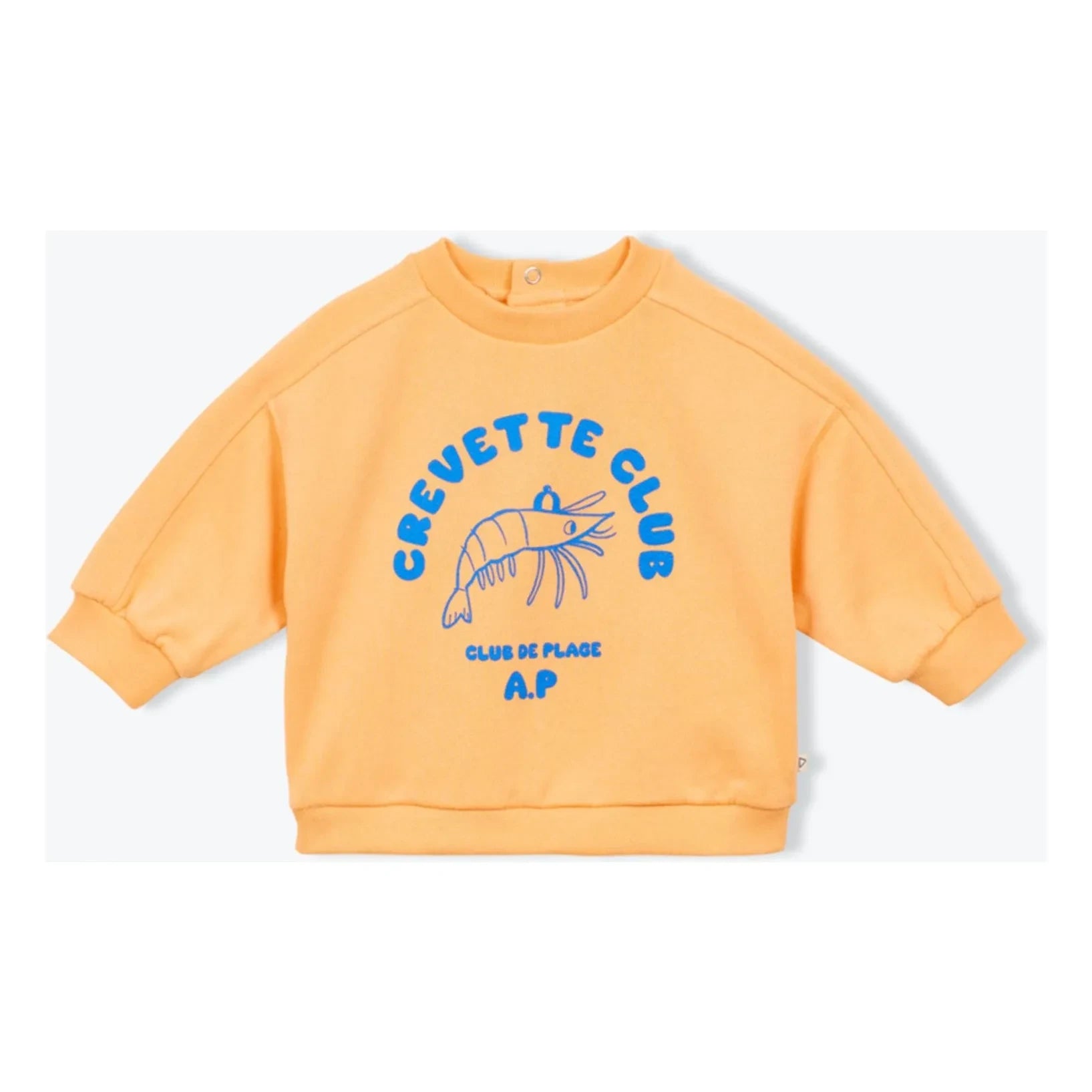 Arsène et Les Pipelettes - Sweat Shrimp Club Organik Pamuk Bebek | Kayısı