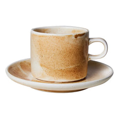 HKliving - Chef Ceramics Porselen Fincan ve Tabak | Krem