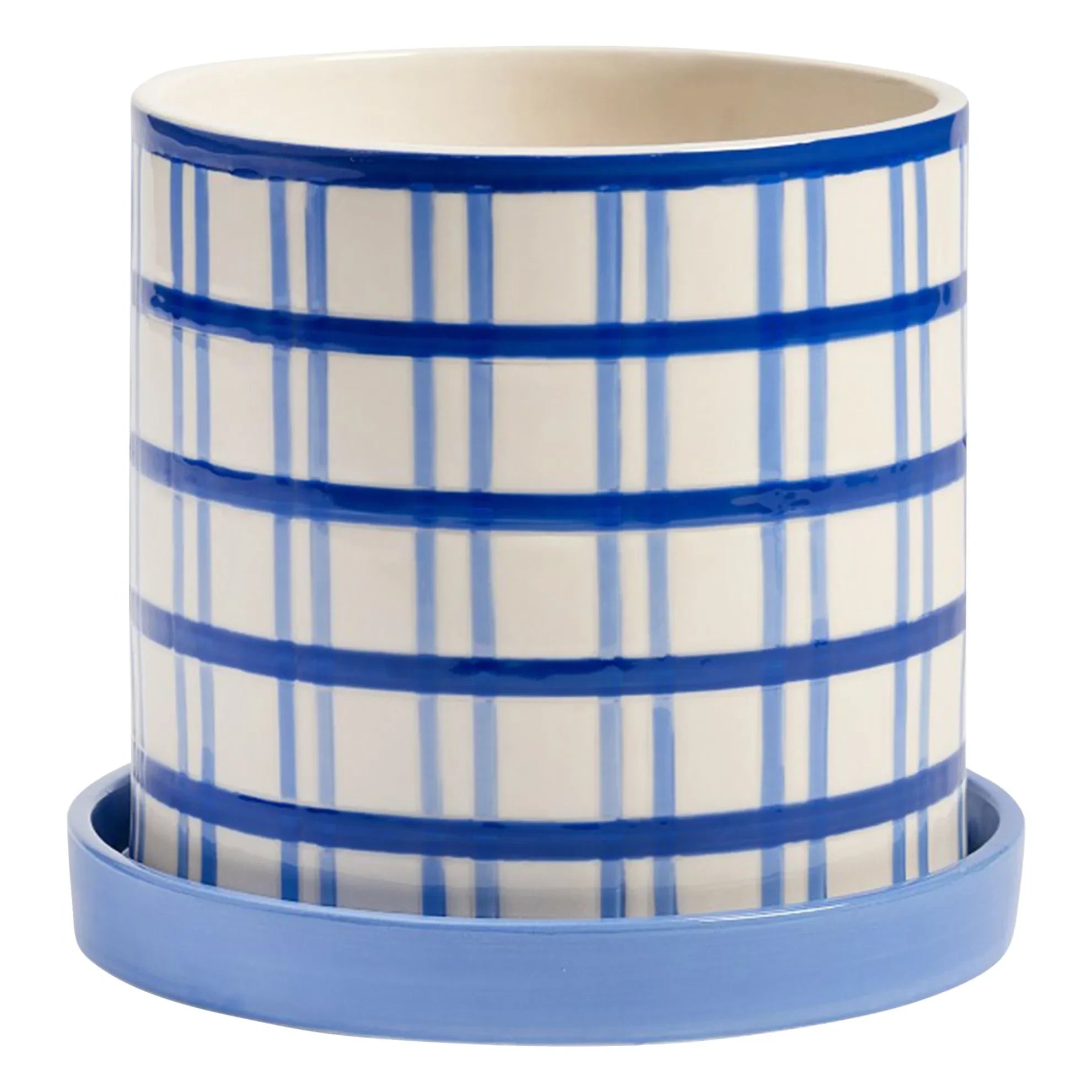 &Klevering - Clash Grid Blumentopf | Blau