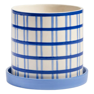&Klevering - Clash Grid Blumentopf | Blau
